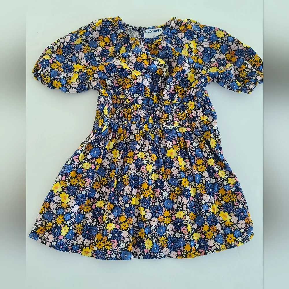 Old Navy and Cat Jack Sunner Bundle Dress Flowers Purple Toddler Girl Size 2T